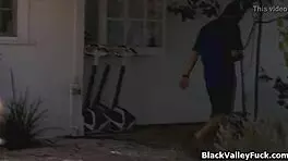 Nubian Princess Blows Big White Dick by Pool?