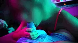 Curvy Latina Teases with Assjob in Red Lacy Panties, Causing Cum in Pants