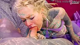 Alternative anal slut enjoys getting filled with big cock and face covered in cum