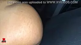 Sensual Brunette Teen Moans as Big Cock Creampies Her Tight Pussy in Public Car