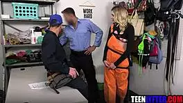 Teen Shoplifter Dped by Stepbrother & Security Guard