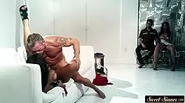 Oh, Gorgeous Ebony Teen Fucked After Flogging!