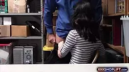 Cute Amateur Shoplifter Teen Fucked by Mall Officer!