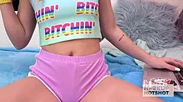 aubrey marie deepthroats her bfs cock then gets fucked and creamed