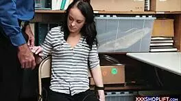 Cute Amateur Shoplifter Teen Fucked by Mall Officer!