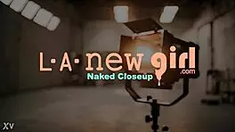 Classic brunette beauty shows her sexy body