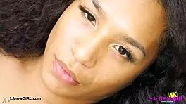 brunette model shows her body