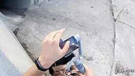 She asked me to film her blowjob skills