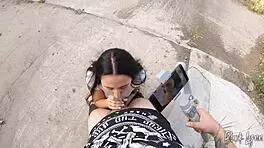 She asked me to film her blowjob skills