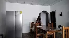 hot woman excited to spread legs and show ass to strangers in house