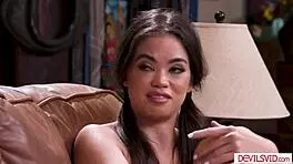 Guy Fucking Petite Lesbian Friend Hard!