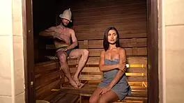 Steamy Sauna Sex Hits Like Nothing Else with Riding and Cum