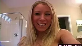 Allie Rounding Her Huge Tits Closeup in Bath