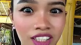 beauty chatting and displaying huge dildo in sexy lingerie costume.