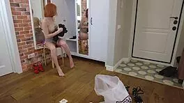 Redhead let her step daddy fuck her tight pussy
