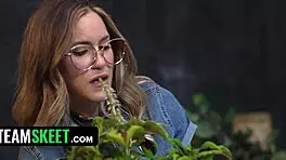 goth girl wednesday adams intriguingly pairs with ebony friend for a classmate's gym session parody