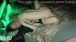 We banged on that noisy glowing hotel bed