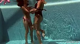 i feel intense underwater passion with serbian and russian lesbos