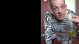 Bisexual crossdresser mark wright begs for piss in mouth while mate films