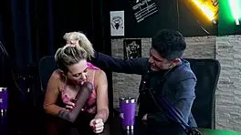 Hot amateur shows tits and gets pussy licked after bus confession