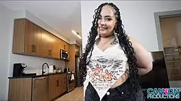 Big Booty Mixed Cutie Sunny Bunny Bangs Boyfriend