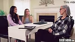 Marriage Counselor Kenzie Taylor Fucks Couple Scarlett Sage and Teen Asian