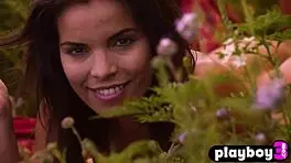 Petite milf natalie costello poses with big tits after black babe jahla