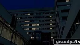 Horny old guy sneaks out from senior home to fuck young 18+ beauty