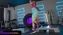 Intense Lesbian Pussy Eating Orgasm In Gym With Latina Babe