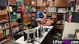 the officer apprehends shane blair after and takes her to the lp office - lifterxxx