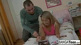 Sweet Blondes Interrupted For Hardcore Sex Action