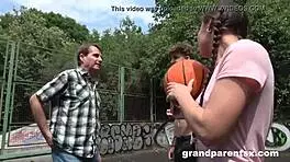 Elderly Couple Picks Up Teen On Basketball Court