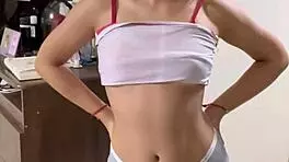 Hot woman teases with her curves