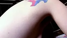 Slim ginger girl Ela Darling meets skinny Willow Hayes first time