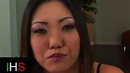 sexy asian brunette gets her tight ass stretched by a massive black cock in intense anal pounding