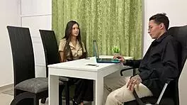 i fuck the boss in office for job hire