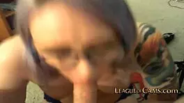 i blow a stranger on cam as a gothic girl with glasses