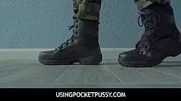 teen callie black dani blu free use pocket pussy in military camp