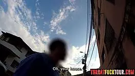 Marcela sucked big white dick and enjoyed deepthroat