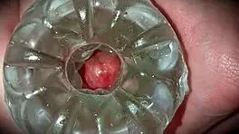 Close Up Oozing Cum From Solo Masturbation