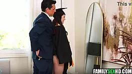 Cuckold watches old man fuck young girl