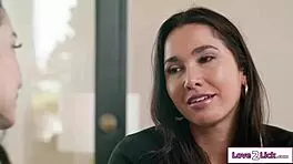 Avery black thanks her rescuer karlee grey by licking pussy