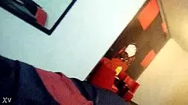 Young Mexican Girl Poses In Hotel Mirror