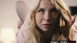 Kenzie Reeves and Haley Reed seduce in threesome with blowjob and cunilingus