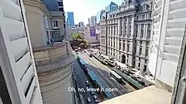 I'm taking a walk through Buenos Aires with my young wife