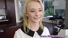 tiny blonde slut sucking big cock