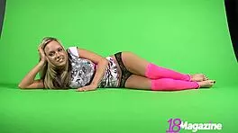 Barefoot teen 18+ Brittany's Bod teases with ass in private backstage striptease