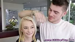 tiny blonde slut sucking big cock