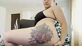 Blonde Big Natural Tits Masturbate Her Tight Pussy