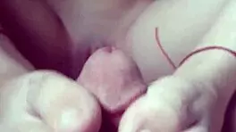 Footjob With Masturbation